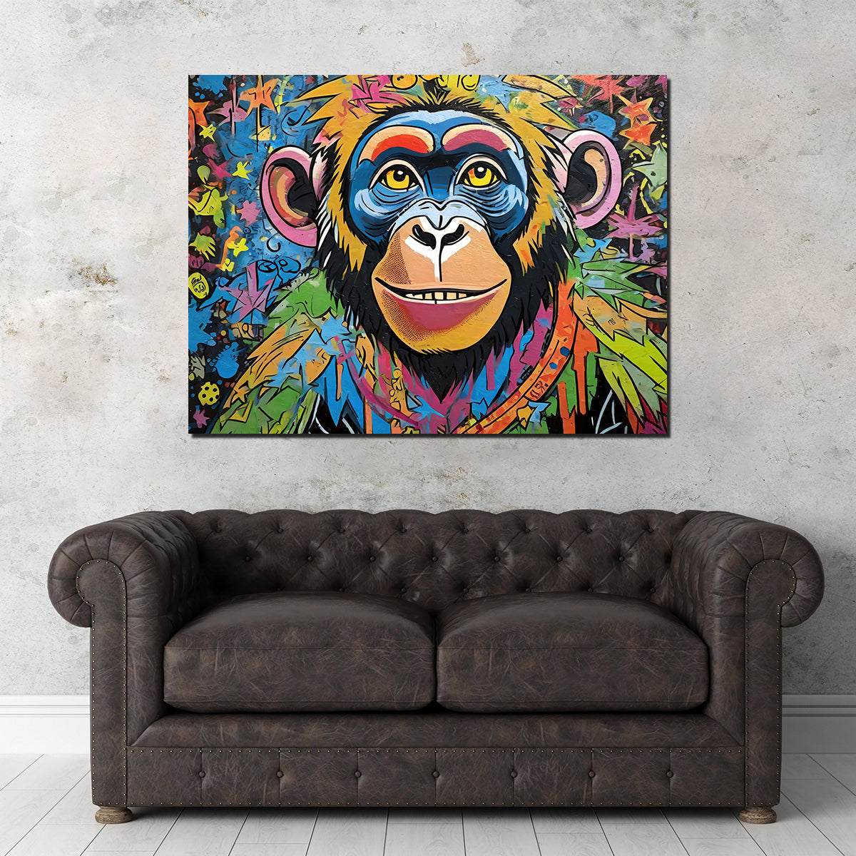 Chimp Graffiti Wall Art - Stunning Stephen Chambers Creation