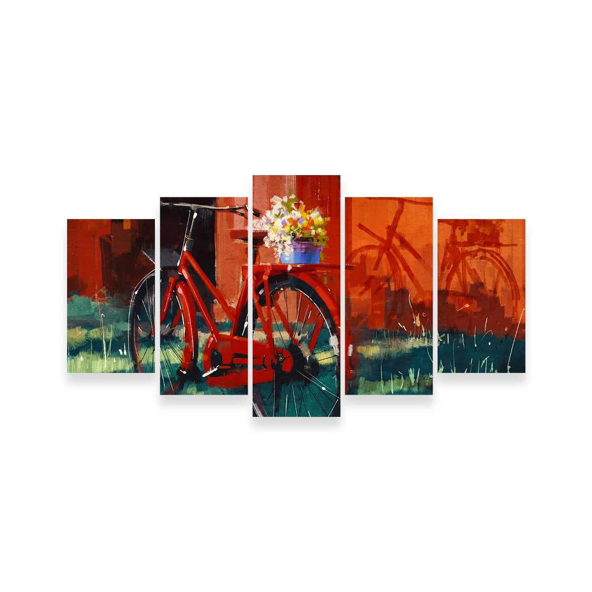 Exquisite Vintage Bicycle Wall Art Painting