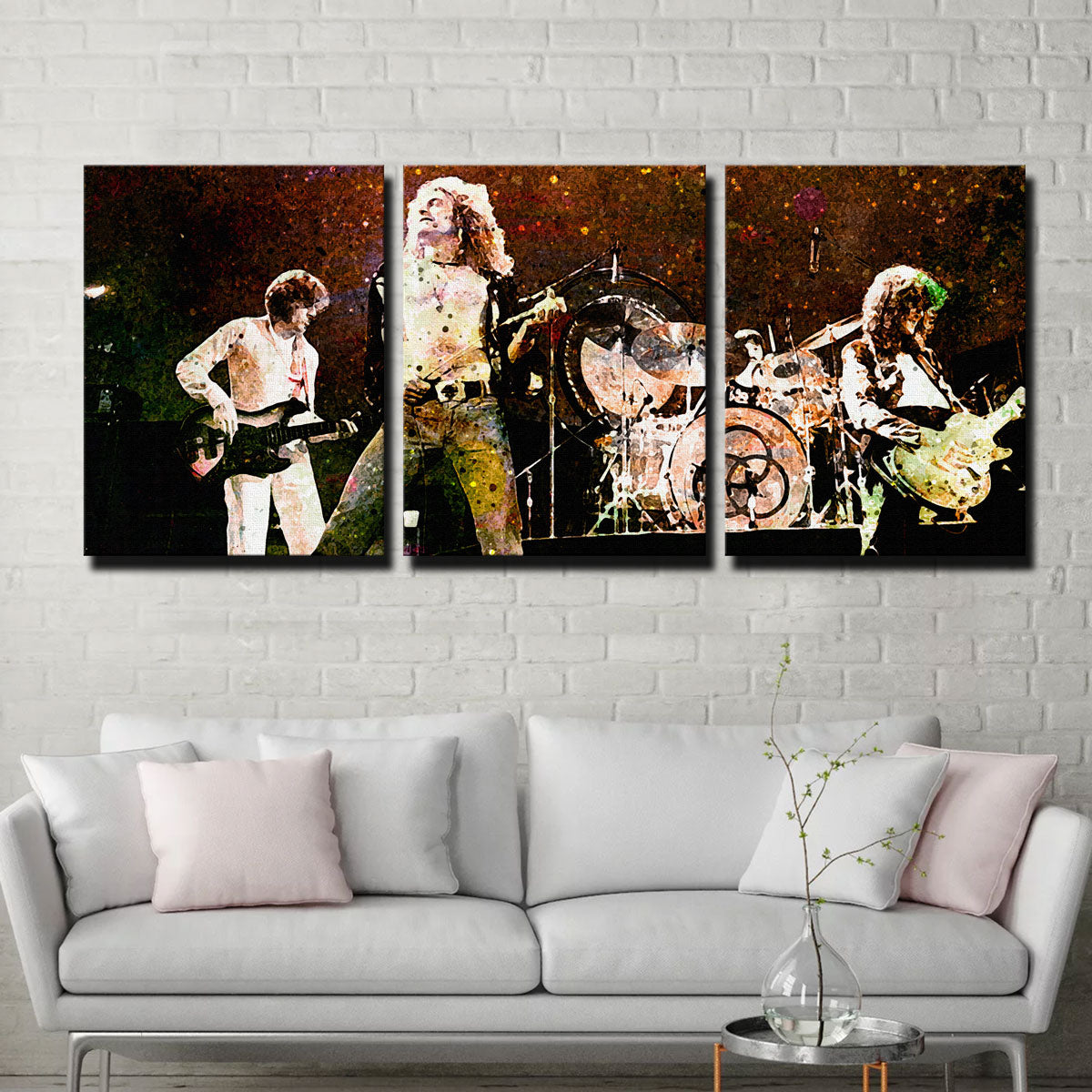 Stunning Live Led Zeppelin Wall Art - Museum-Quality Canvas Print