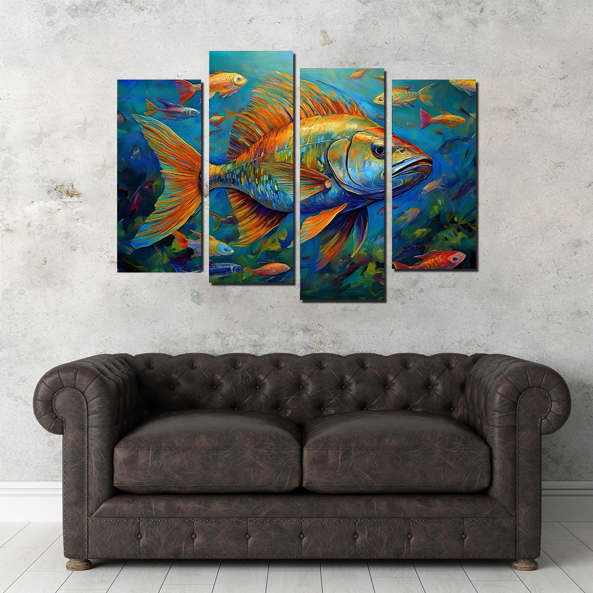 Exquisite Fish Painting Wall Art for Stunning Home Decor