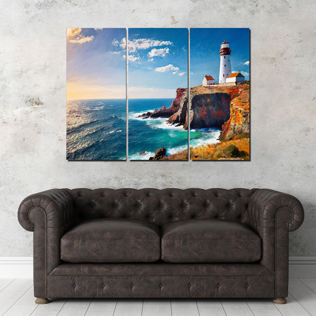 Stunning Lighthouse on the Cliffs Wall Art