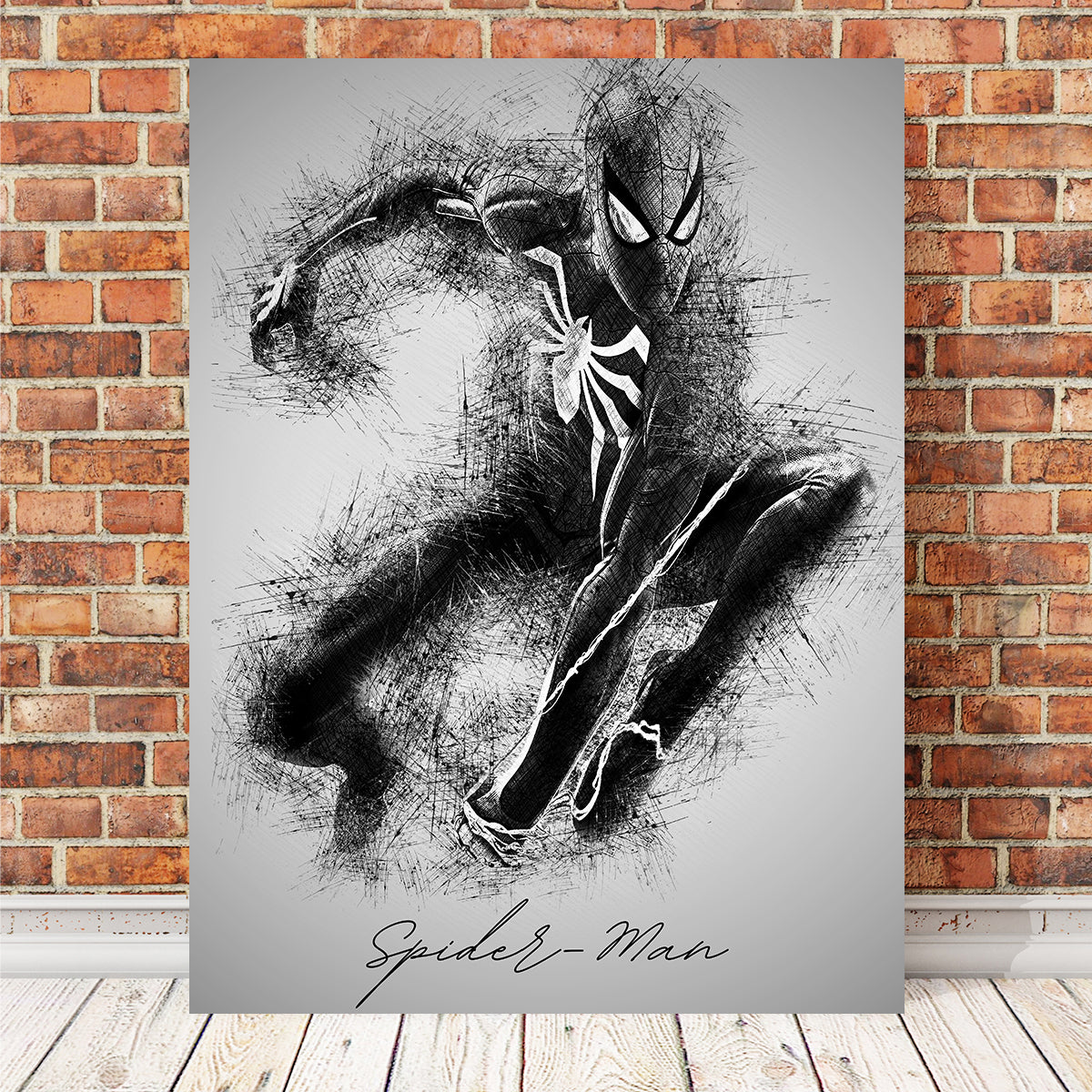 Stunning Spider - Man Sketch Wall Art for Your Home Decor