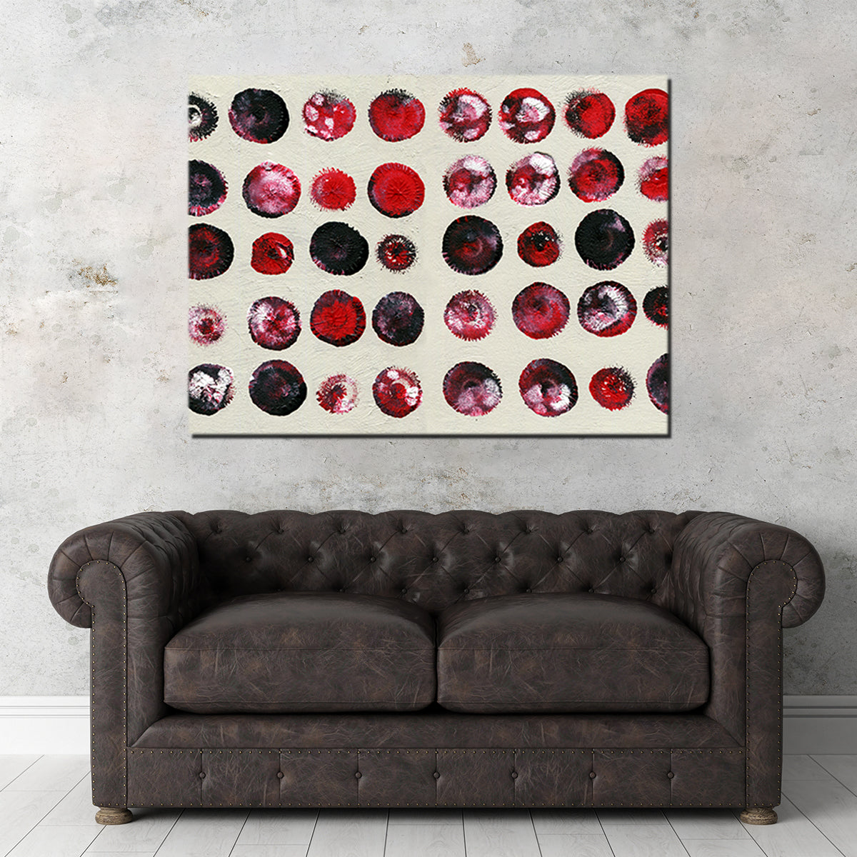 Stunning Red Circles Wall Art by Evgeny Vetrov