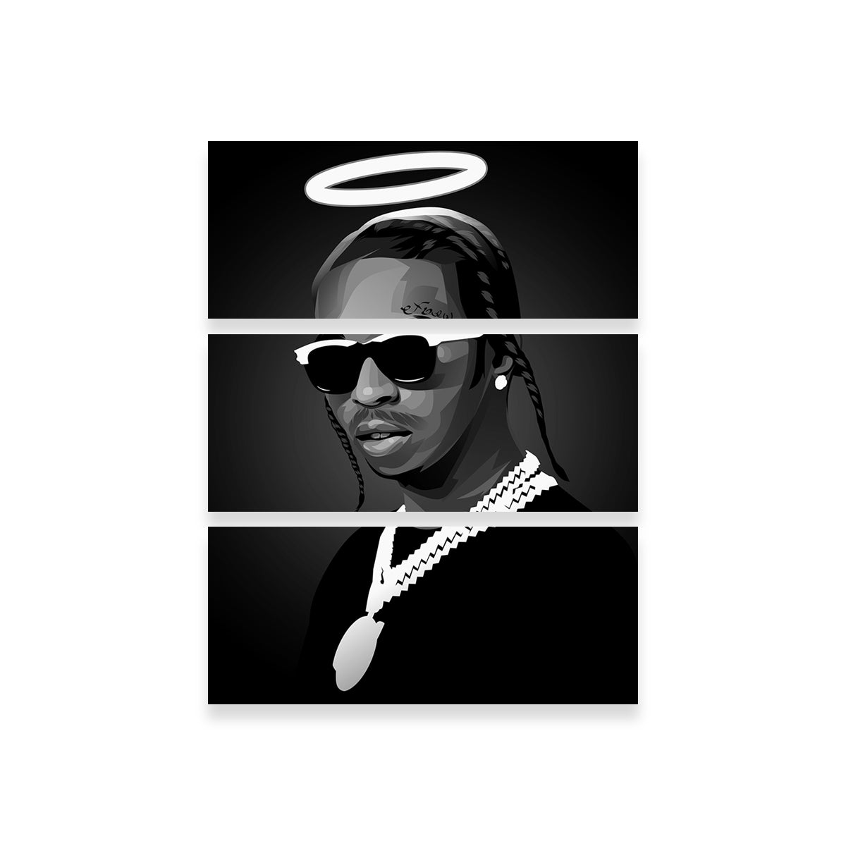 Stunning Grayscale Rip Popsmoke Wall Art for Your Home Decor
