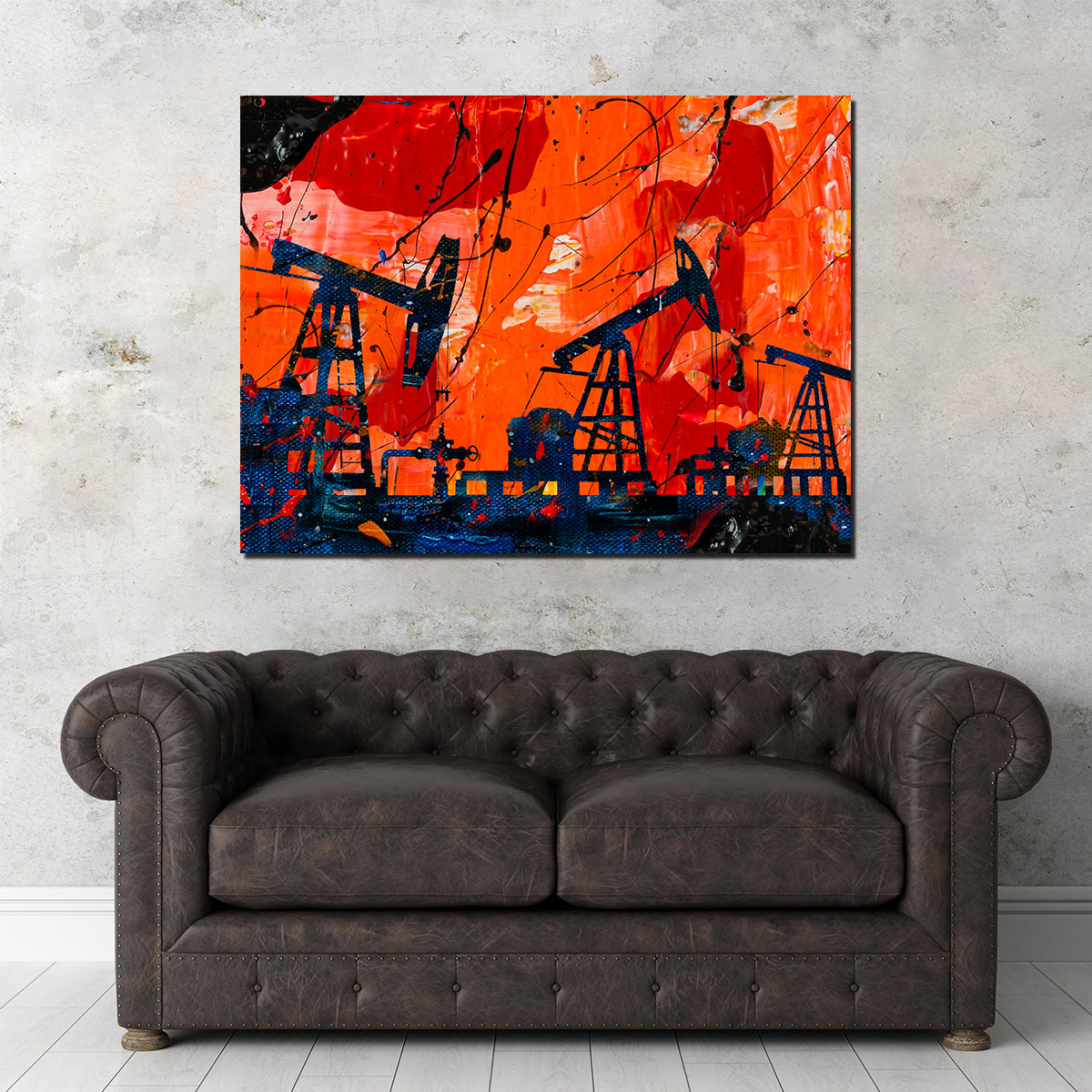 Exquisite Pumpjack Wall Art by Stephen Chambers