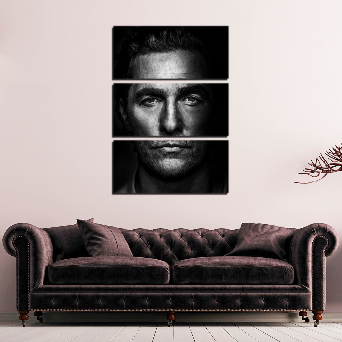 Captivating Portrait True Detective Wall Art by George Sorin