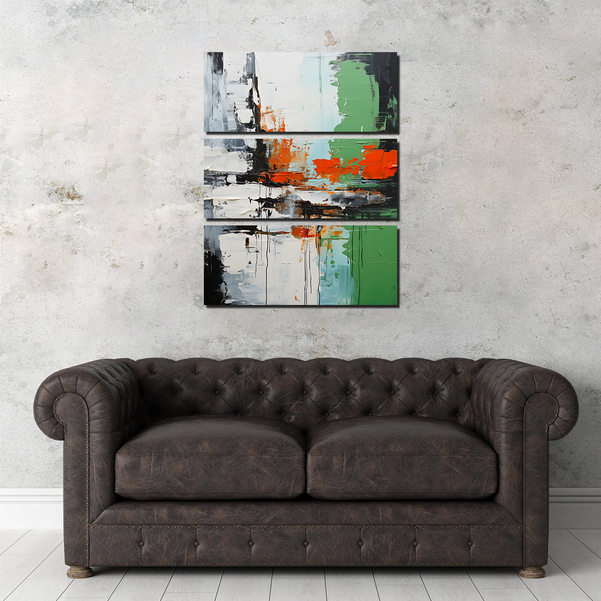 Stunning Abstract Green and White Shapes 2 Wall Art for Modern Spaces