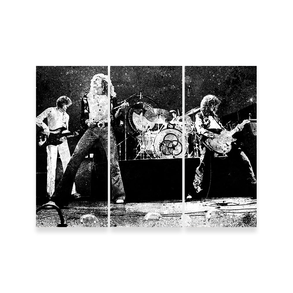 Live Led Zeppelin Stunning Grayscale Wall Art for Your Home