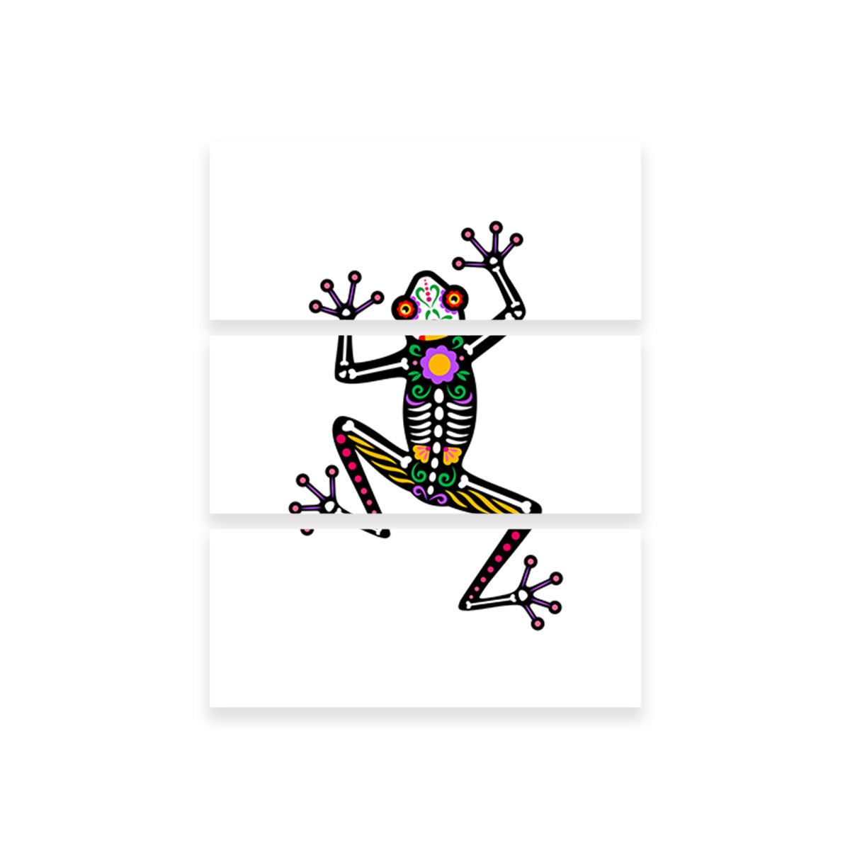 Exquisite Day of the Dead Frog Skeleton Wall Art for Stunning Home Decor