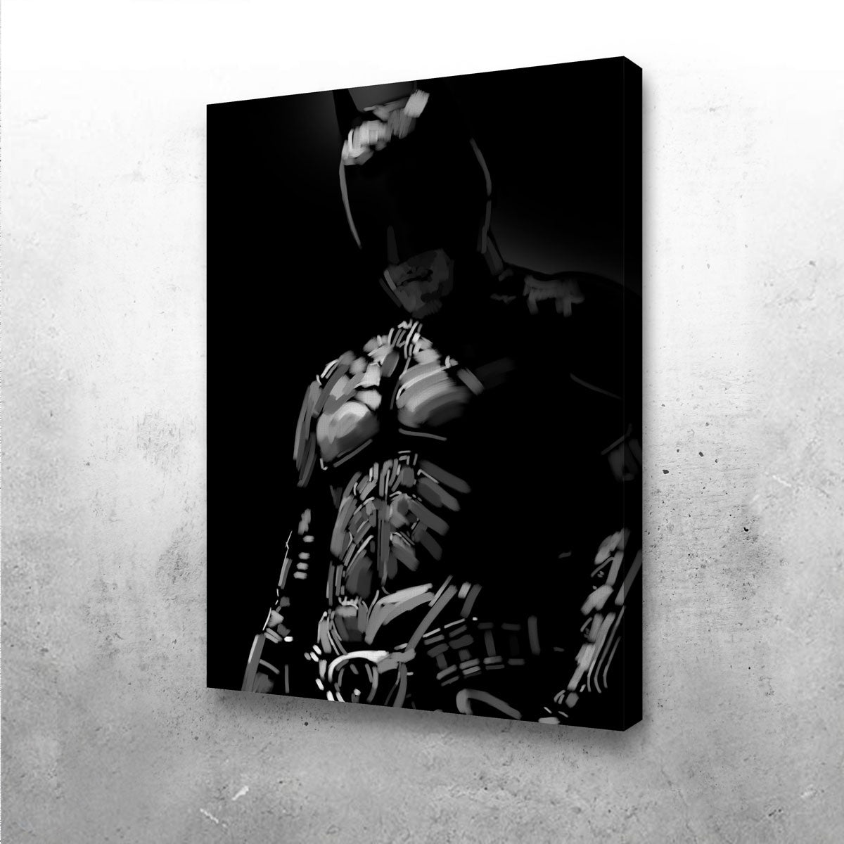 Stunning Grayscale Dark Knight Wall Art by Andy Brackpool