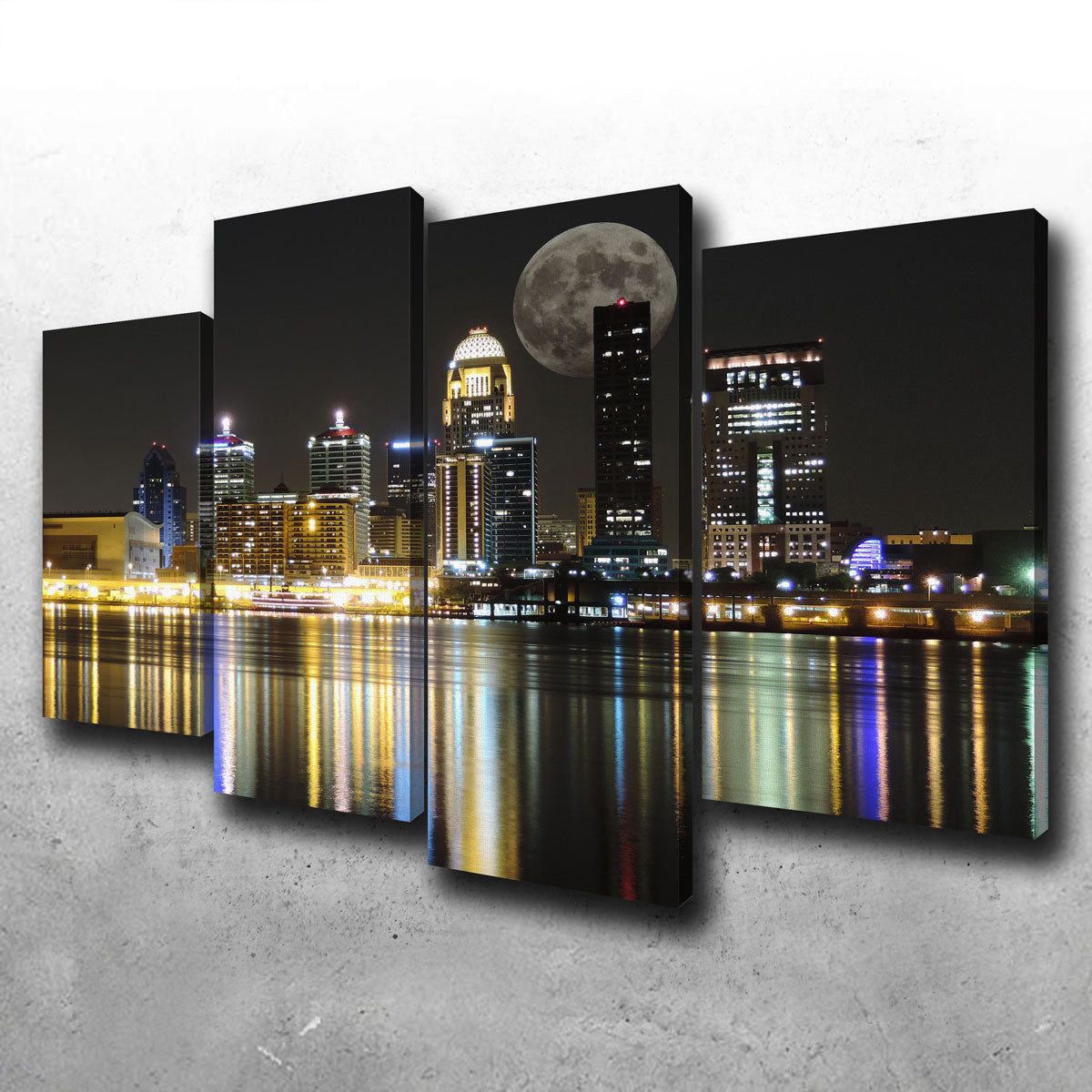 Stunning Louisville Skyline Wall Art with Sustainable Frames