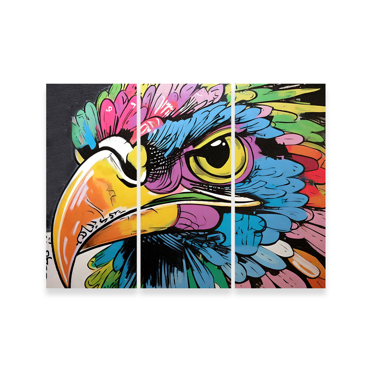 Stunning Hawk Graffiti Wall Art by Stephen Chambers