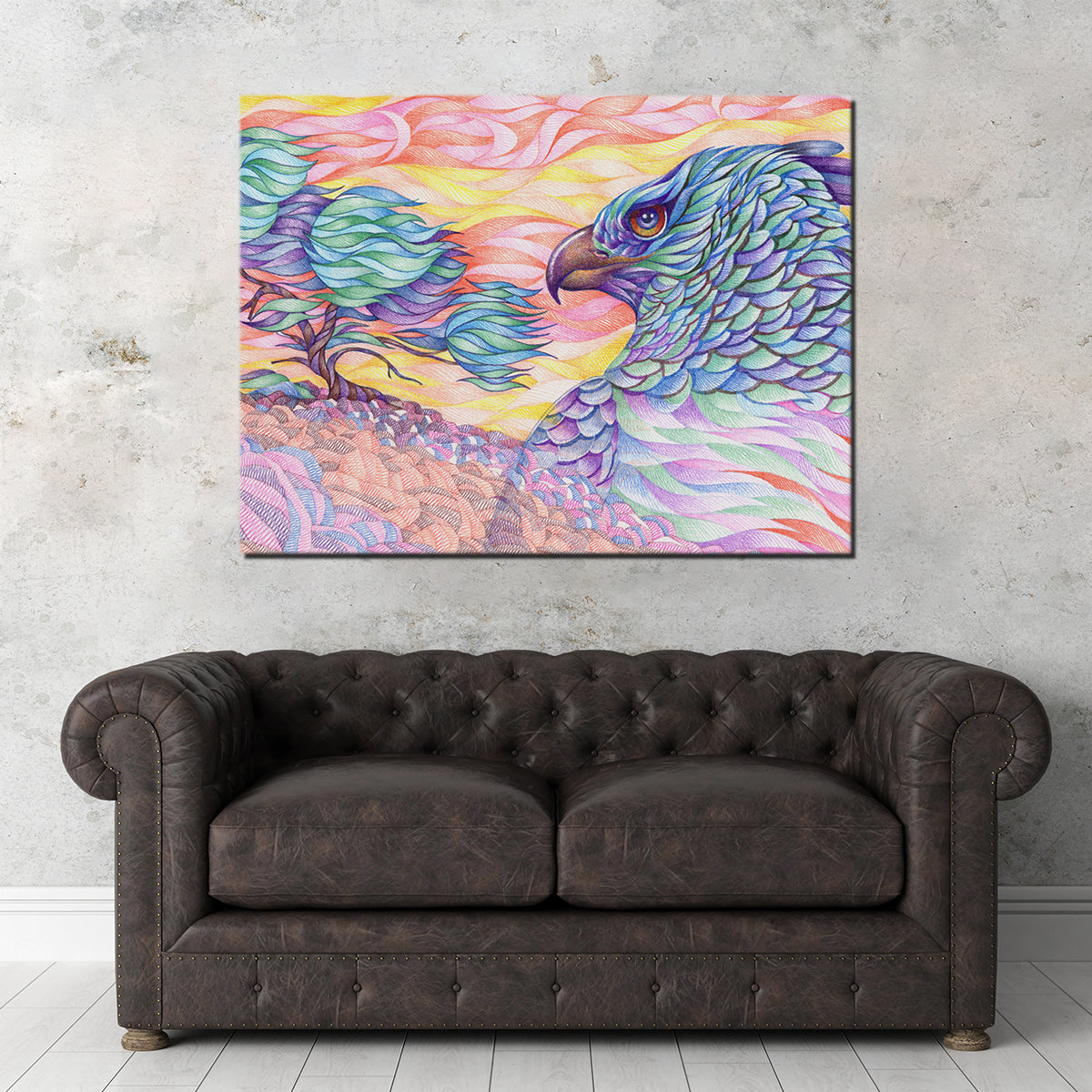 Stunning Raptor's Vigilance Wall Art for Home Decor