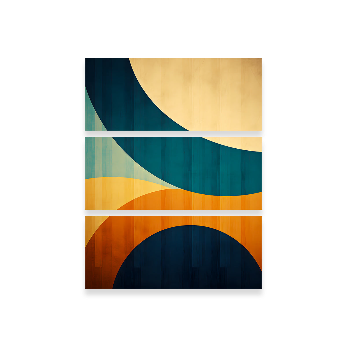 Stunning Abstract Blue Gold Shapes 6 Wall Art for Modern Interiors