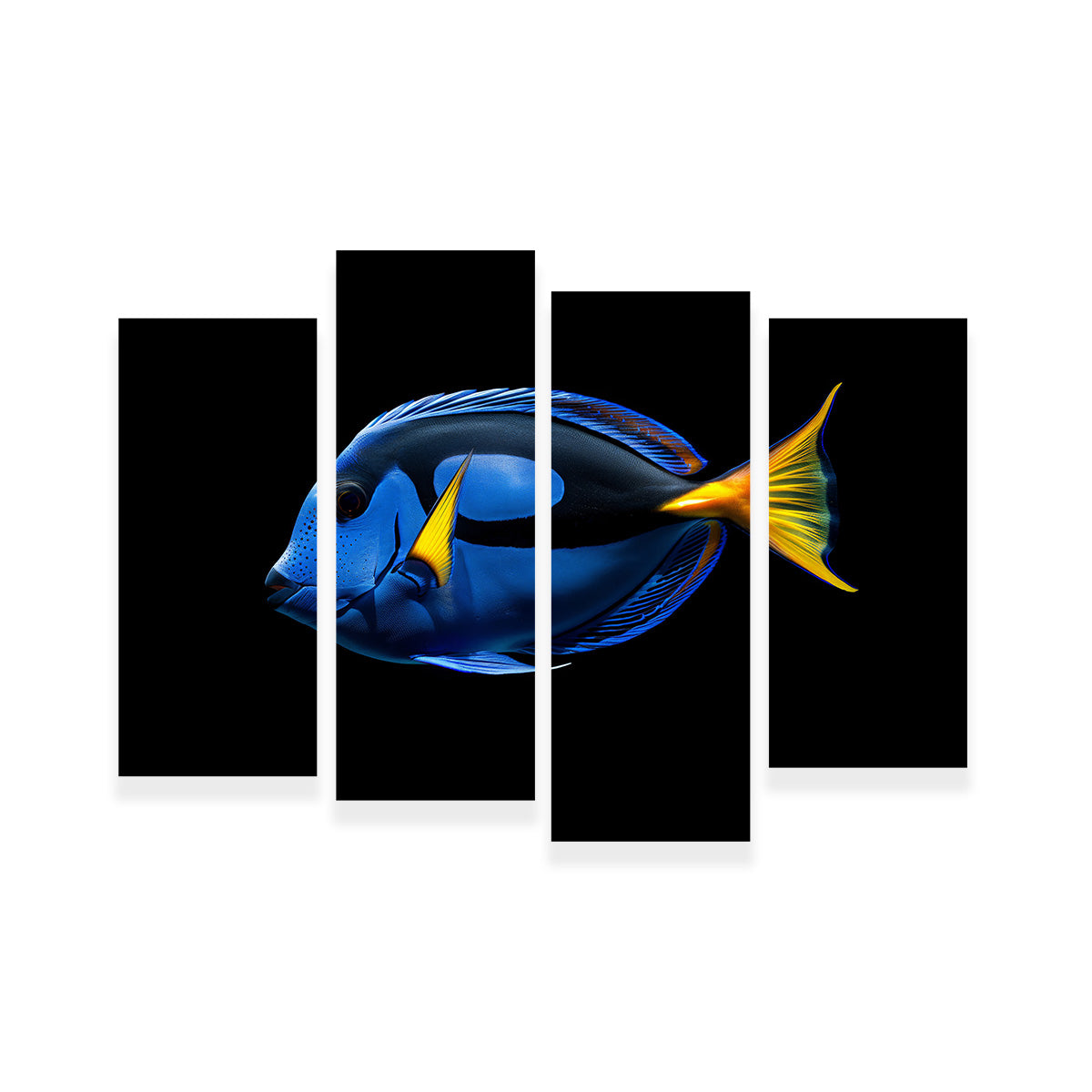 Stunning Regal Blue Tang Fish Wall Art for Home Decor