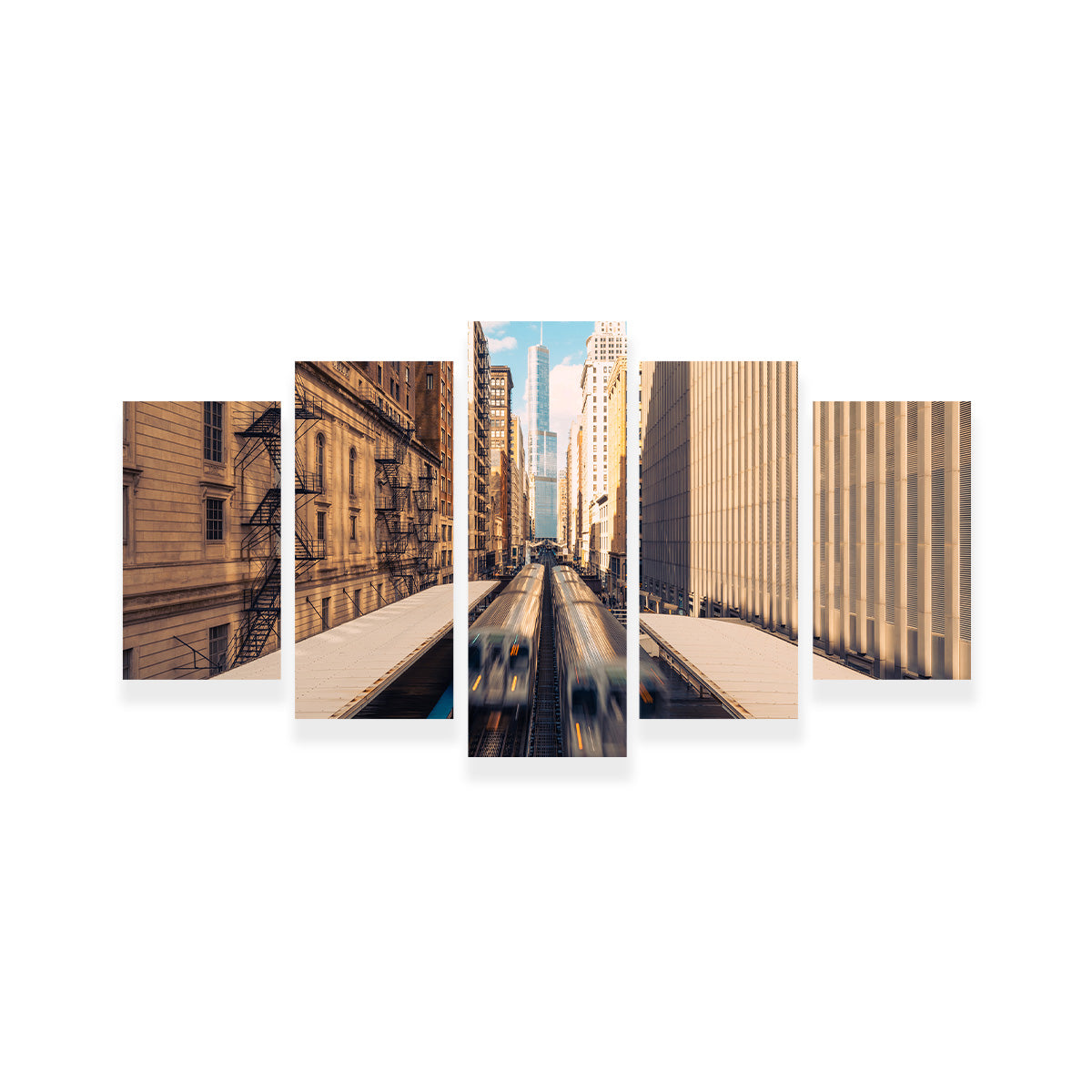Stunning Railway Station Downtown Chicago Wall Art for Home Decor