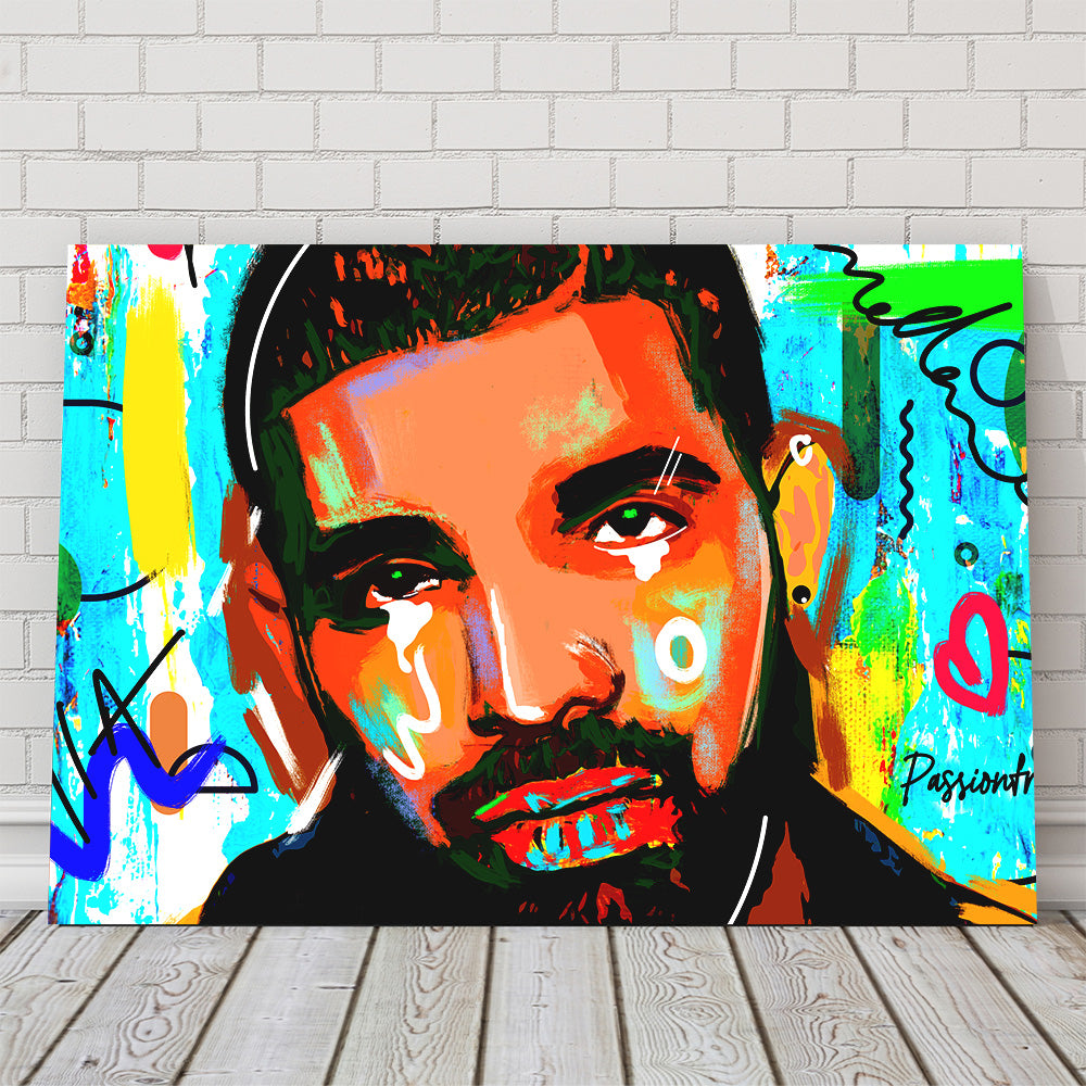 Unique Drake Graffiti Wall Art by Studiodtalk