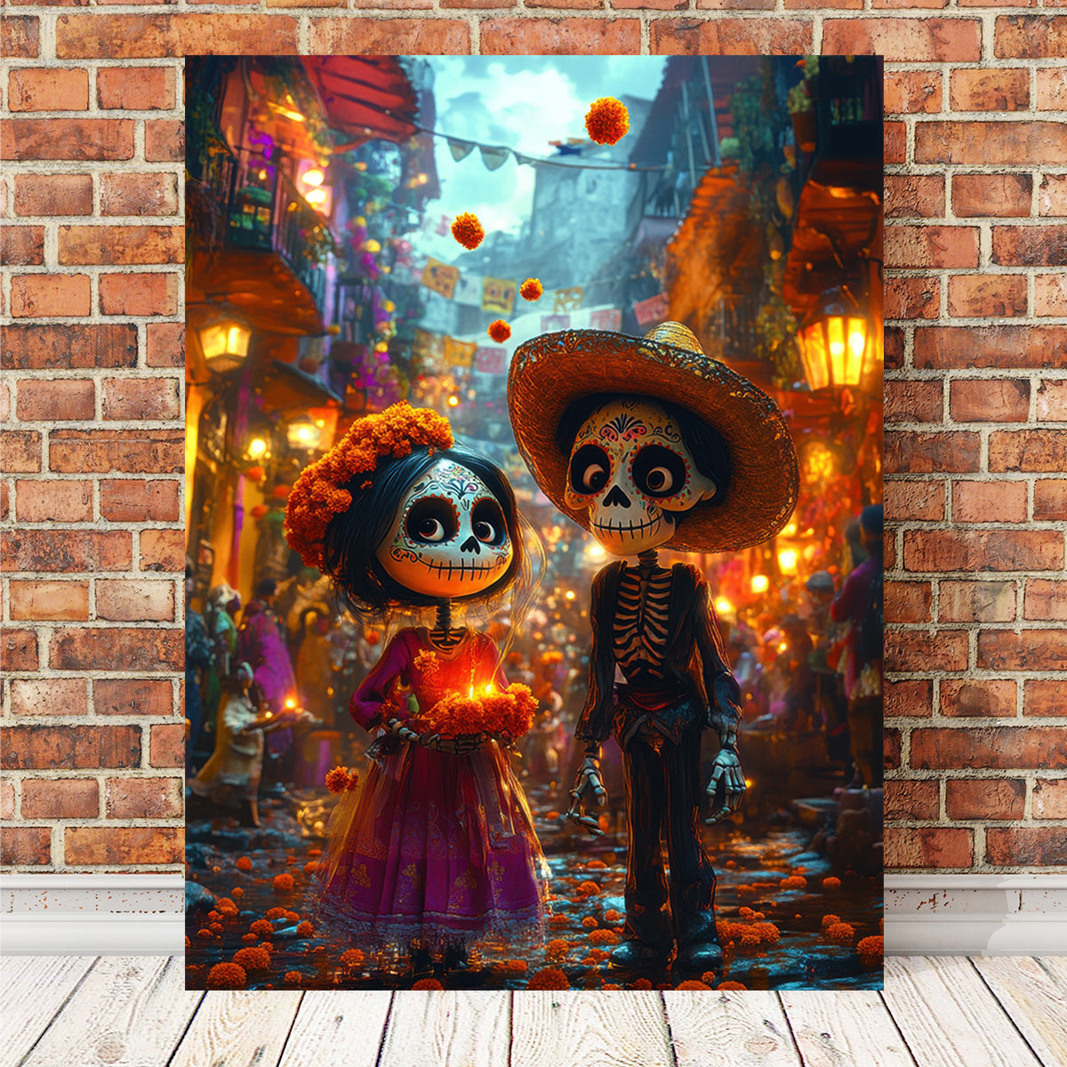 Stunning Day of the Dead Skeleton Figures Wall Art for Home Decor
