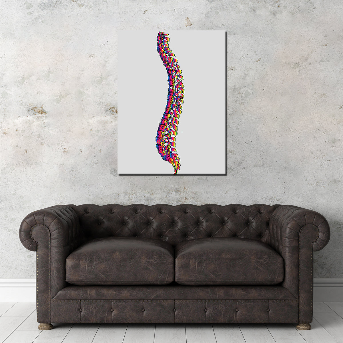 Exquisite Spine Drawing Wall Art for Stunning Interior Decor