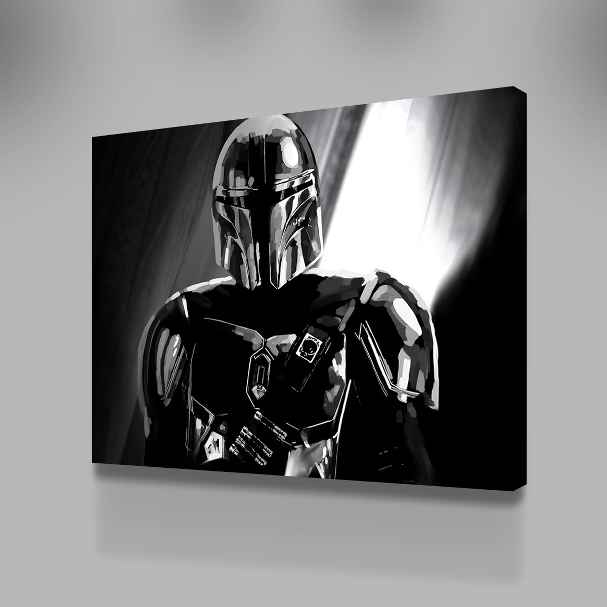 Stunning Grayscale Bounty Hunter Wall Art by Andy Brackpool