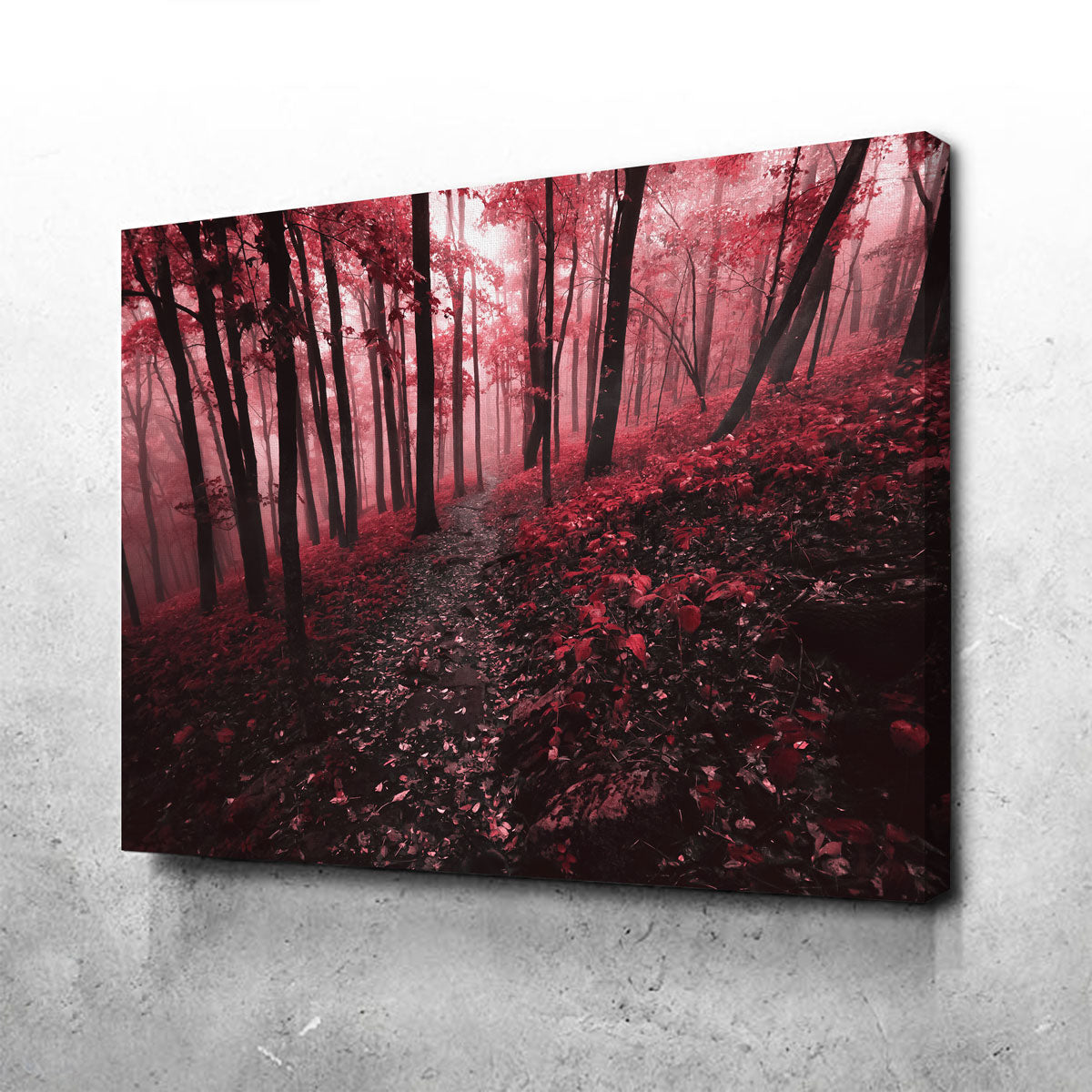 Stunning Red Forest Wall Art by Lucas Moore