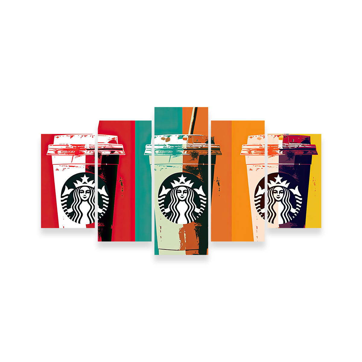 Stunning Starbucks Warhol Inspired Wall Art by Ralph & Laura Design