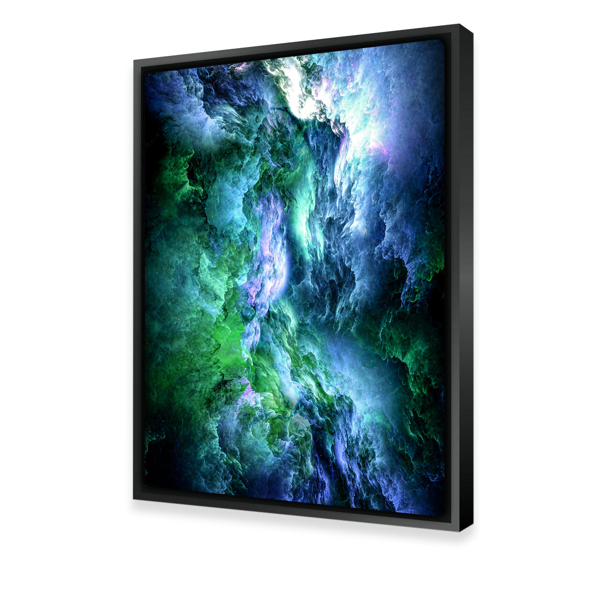 Stunning Space Dust Nebula Green Wall Art - Ideal for Home Decor