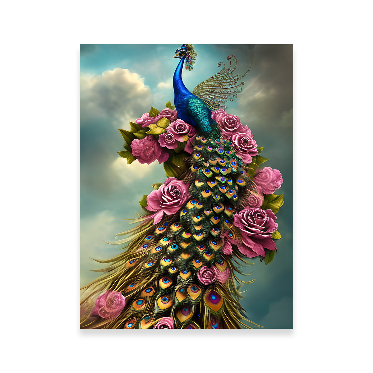 Enchanting Steampunk Fantasy Peacock Wall Art by Dina Rolle