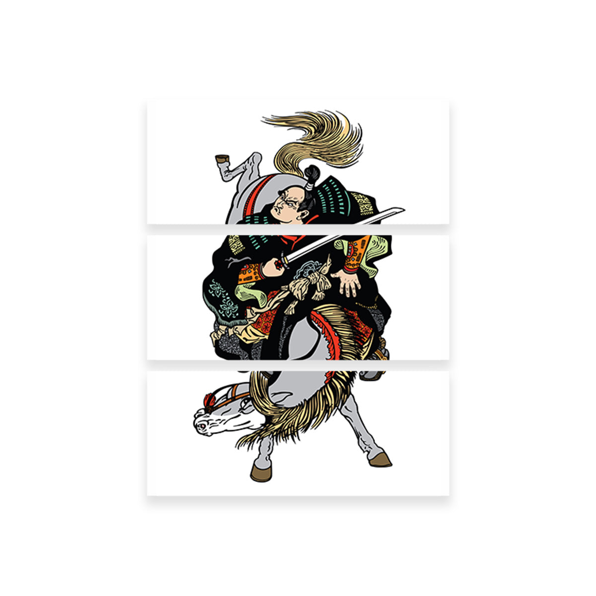 Authentic Japanese Samurai Horseman Wall Art for Stunning Decor