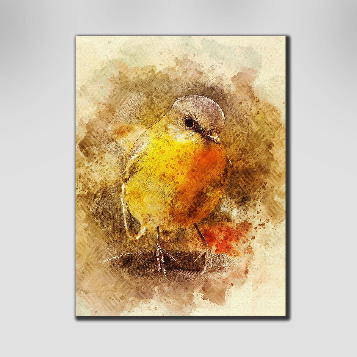 Exquisite Little Bird Vertical Wall Art by Denise Dundon