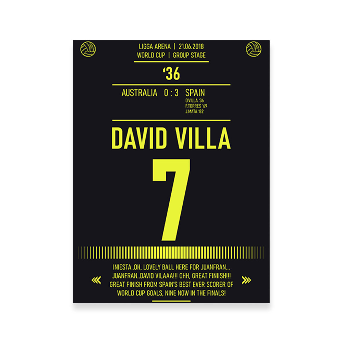 David Villa - Premium Handmade Canvas Print by George Sorin