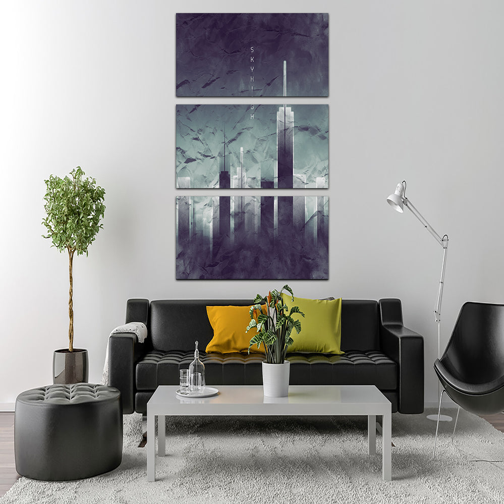 Stunning Graphic Art Sky High Vintage Look Wall Art for a Classic Decor