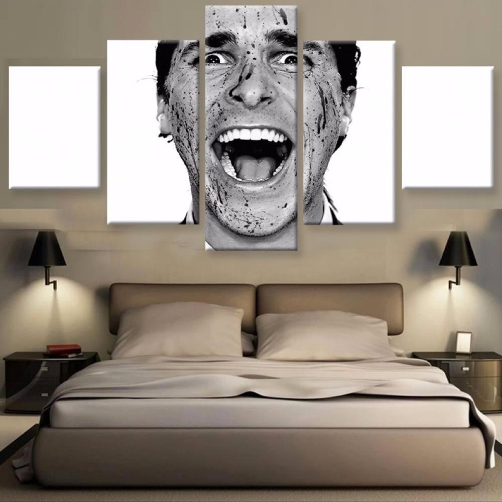 Stunning Psycho Bateman 5 Piece Canvas Wall Art for Home Decor