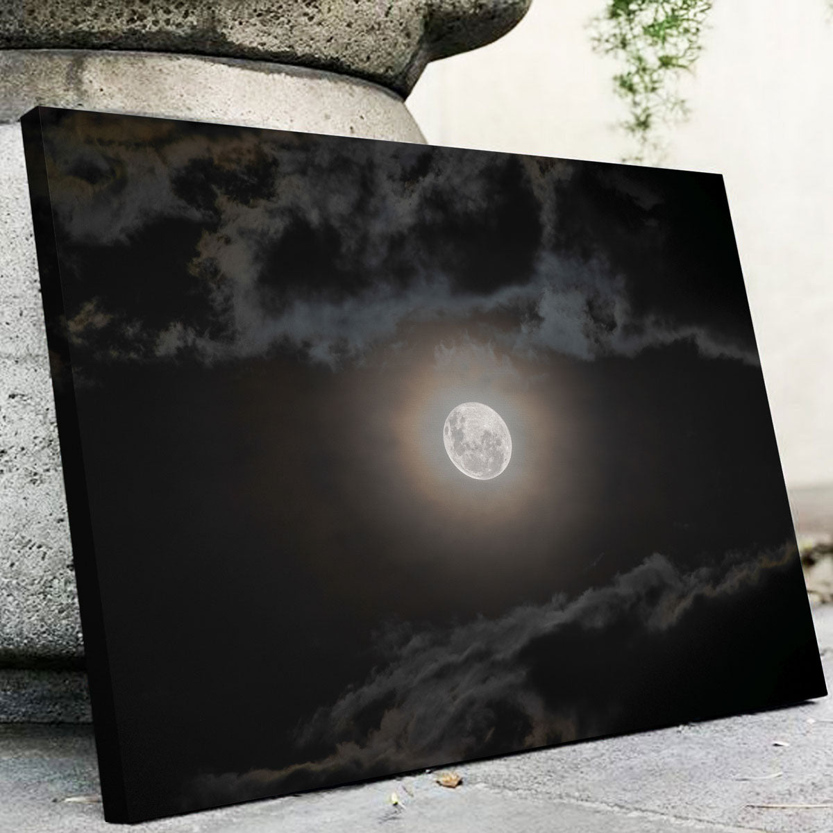 Stunning Full Moon on a Cloudy Night Wall Art by Sofia Leite Fonseca