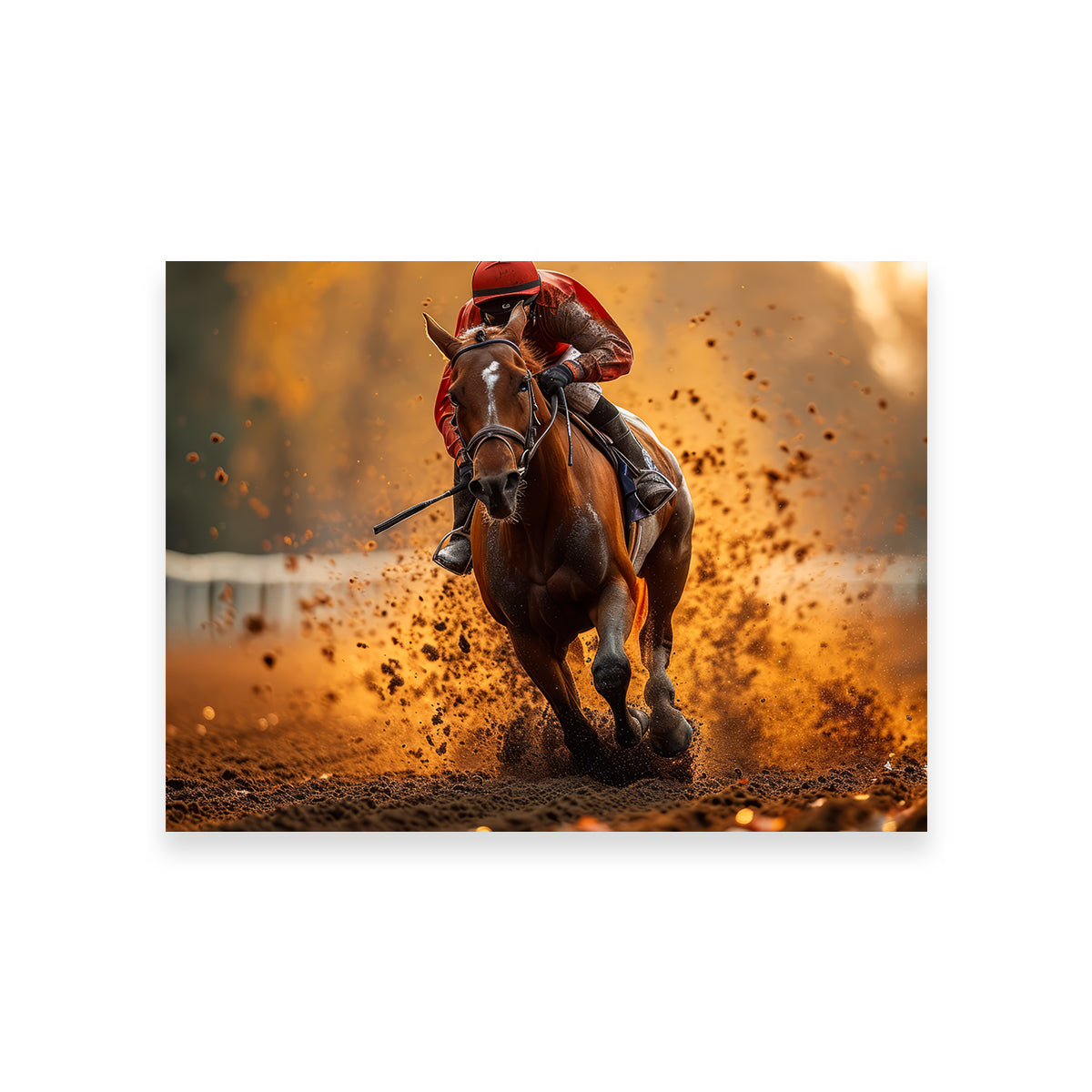 Exquisite Jockey on Horse Racing Wall Art for Stunning Decor