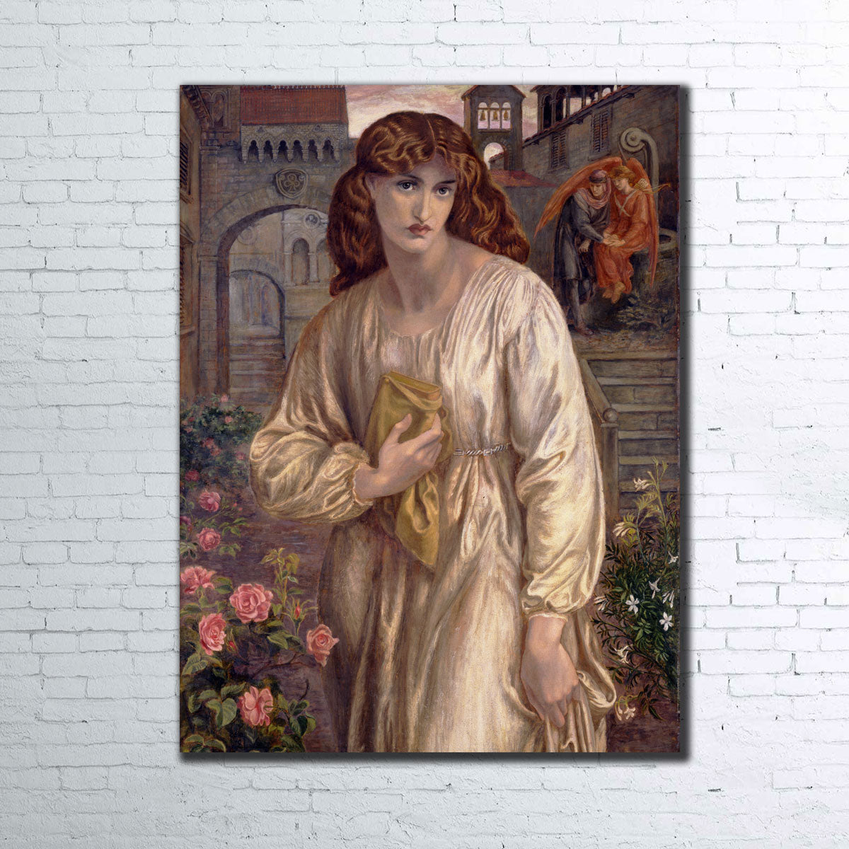 Exquisite Salutation of Beatrice Wall Art by Dante Gabriel Rossetti