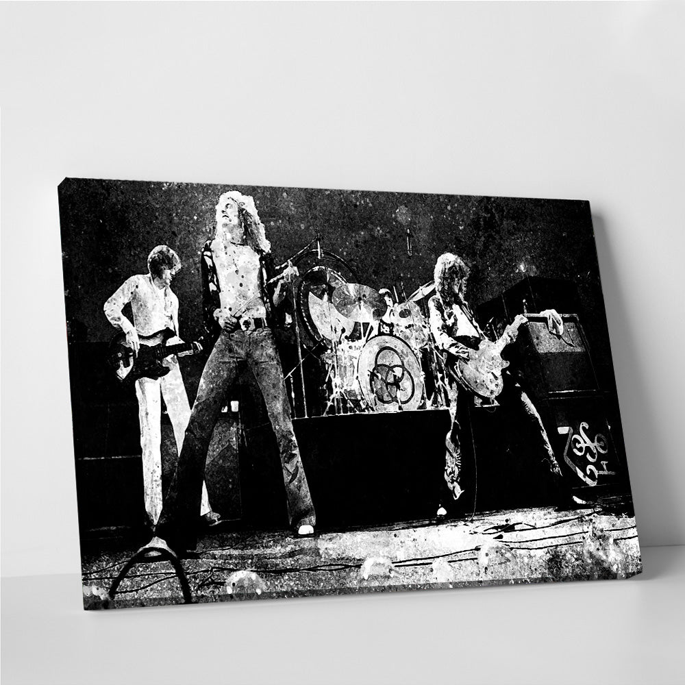 Live Led Zeppelin Stunning Grayscale Wall Art for Your Home