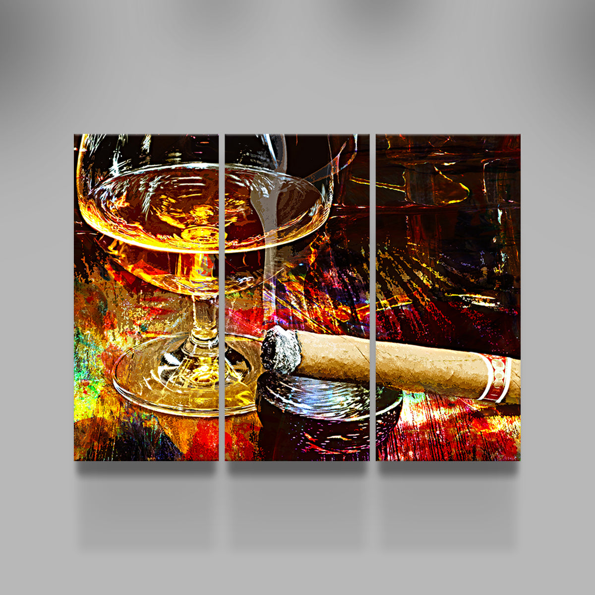 Exquisite Cigar and Whiskey-themed Wall Art for Home Decoration