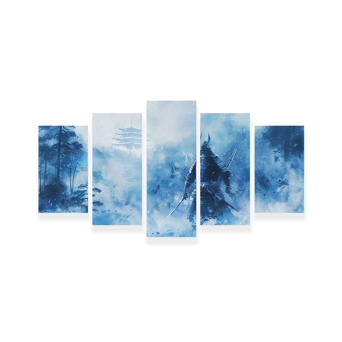 Stunning Samurai Misty Winter Forest Wall Art for Your Home Decor