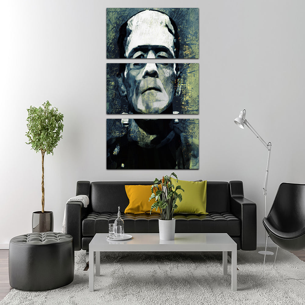 Frankenstein Wall Art by Andy Brackpool - Museum Quality Canvas on Sustainable Pine Wood Frames