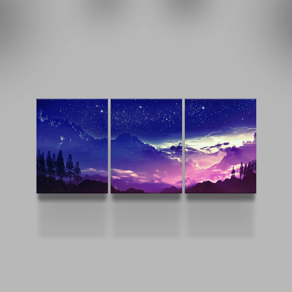 Stunning Purple Landscape Reflection Wall Art by George Sorin