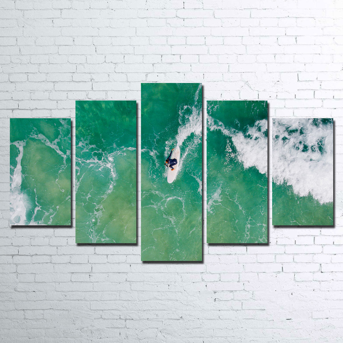Stunning Green Surf Wall Art by Karolis Janulis
