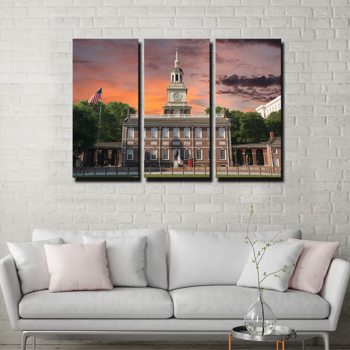 Stunning Independence Hall Sunset Wall Art for Your Home Decor