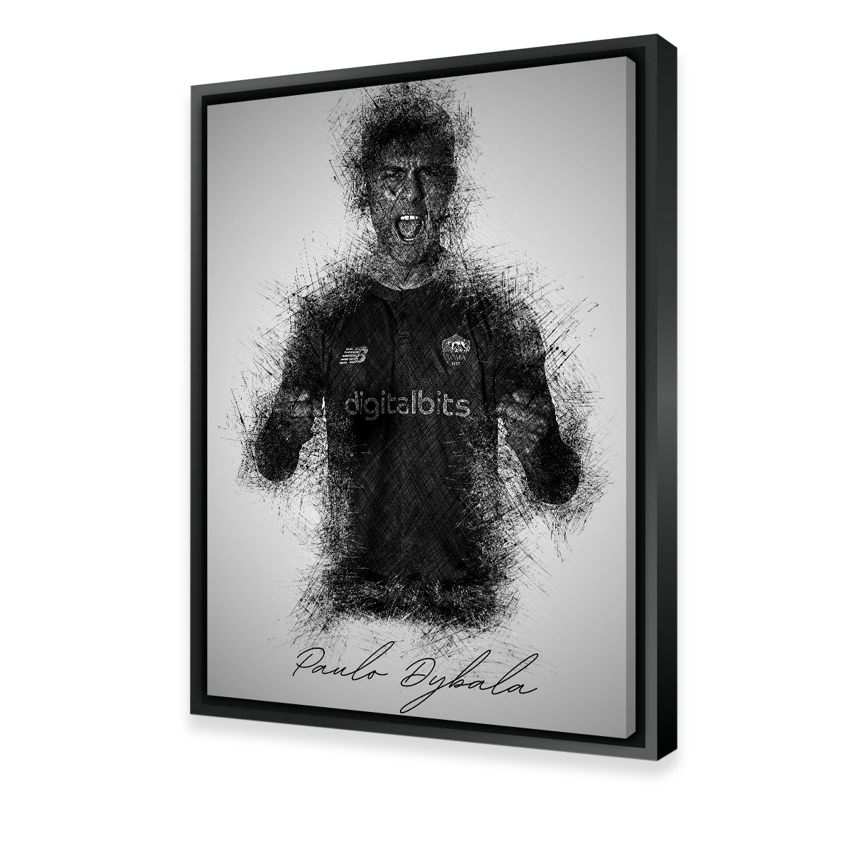 Stunning Paulo Dybala Sketch Wall Art for Soccer Fans