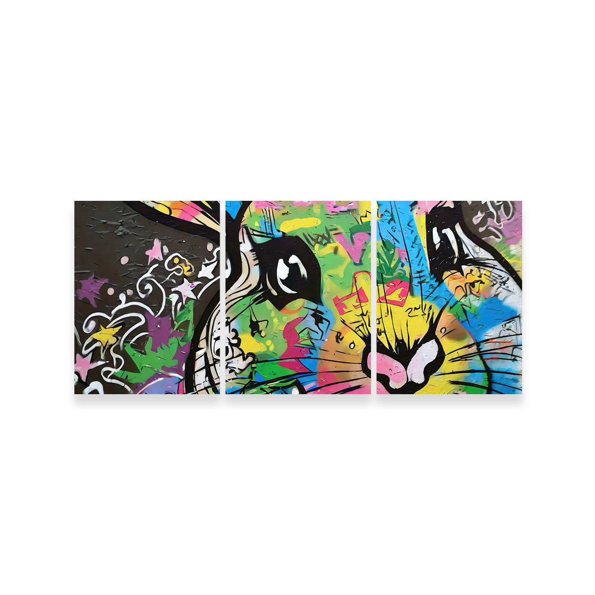 Eye - catching Rabbit Graffiti Wall Art by Stephen Chambers