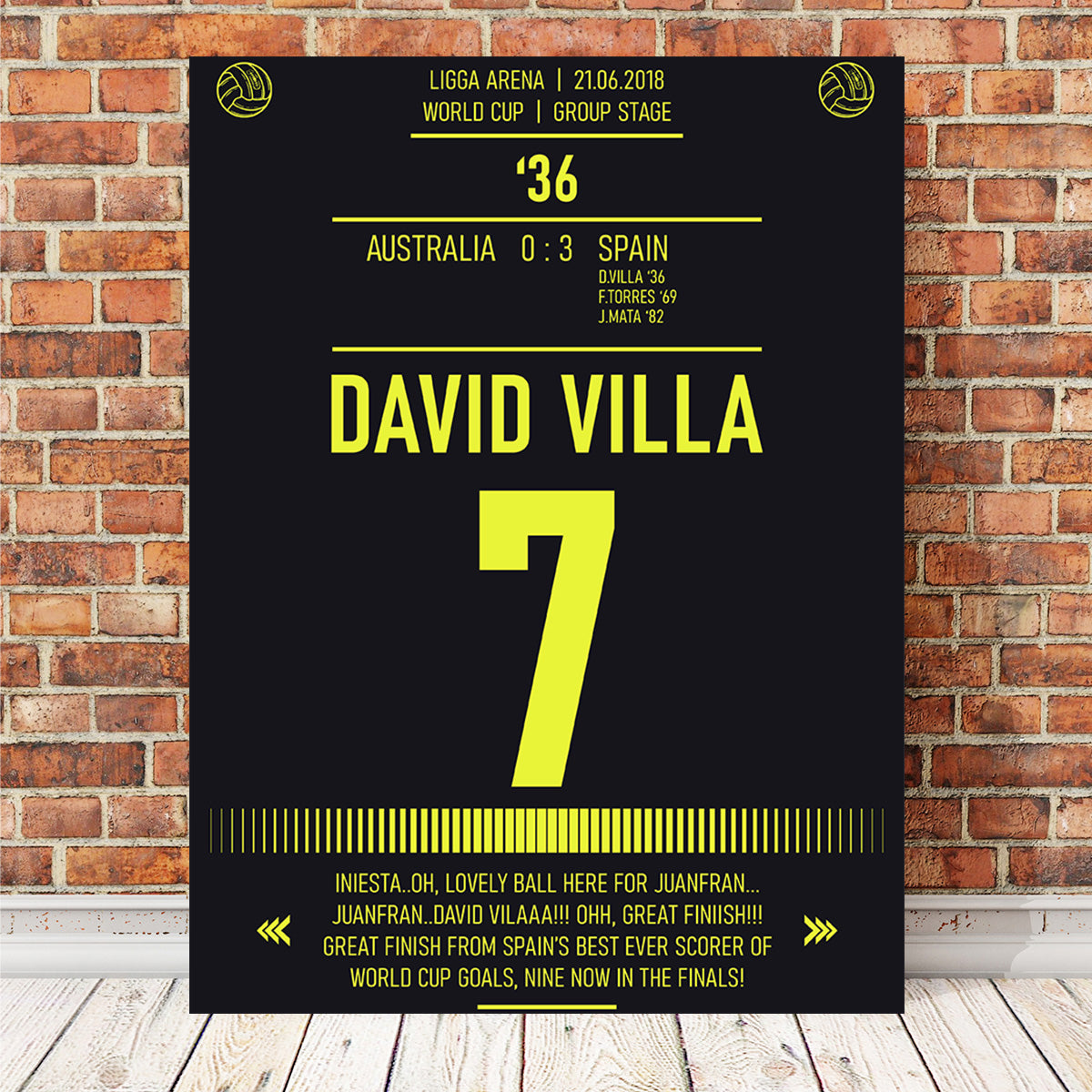David Villa - Premium Handmade Canvas Print by George Sorin