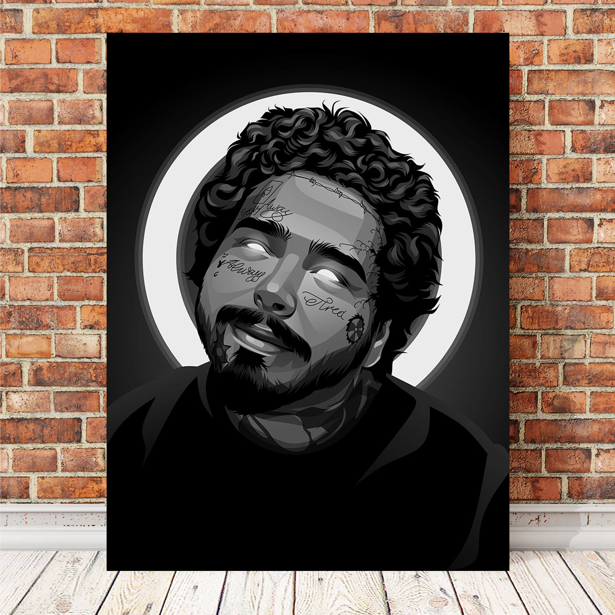 Stunning Grayscale Post Malone Wall Art for Your Home Decor
