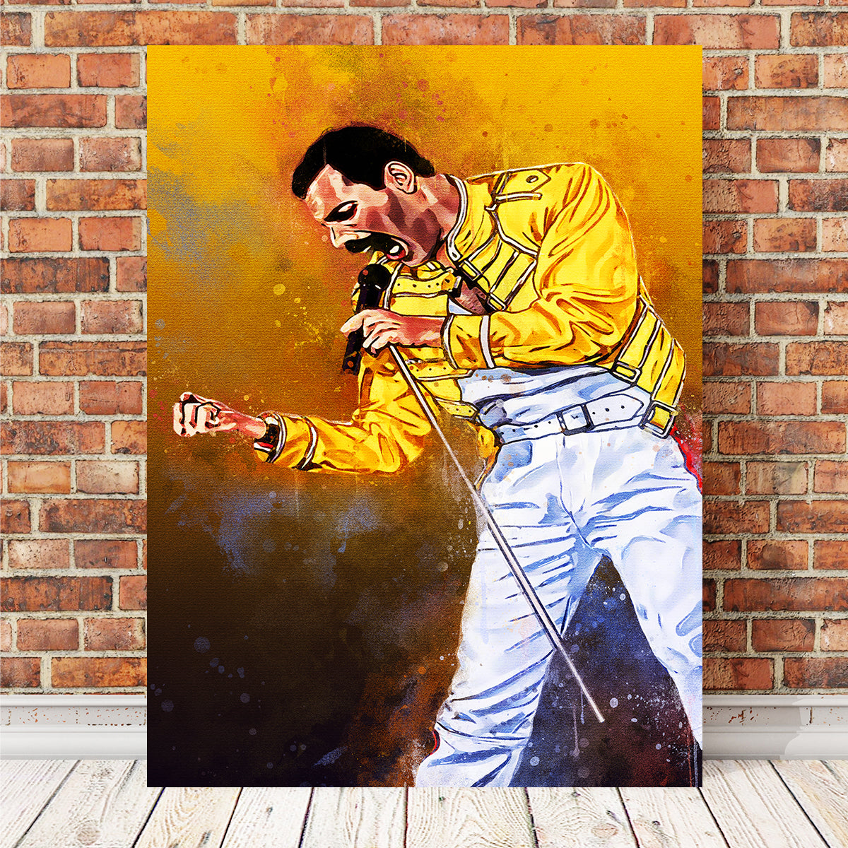 Gorgeous Freddie Mercury Painting Wall Art for Stunning Home Decor