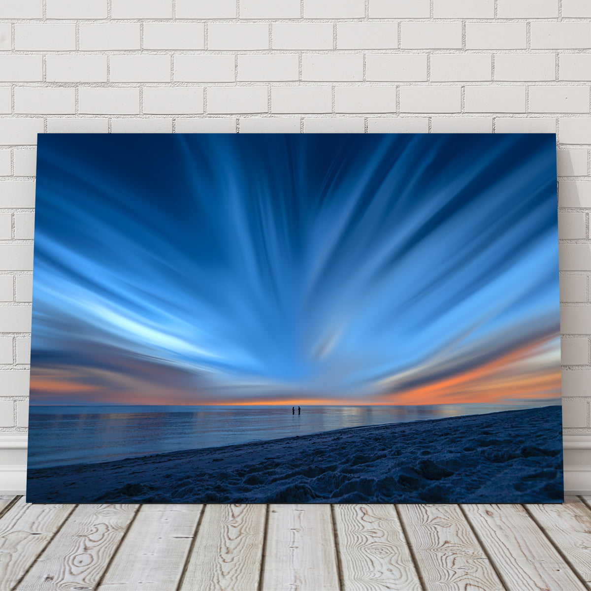 Blue Explosion Wall Art by Eileen Rollin - Museum Quality Canvas Print
