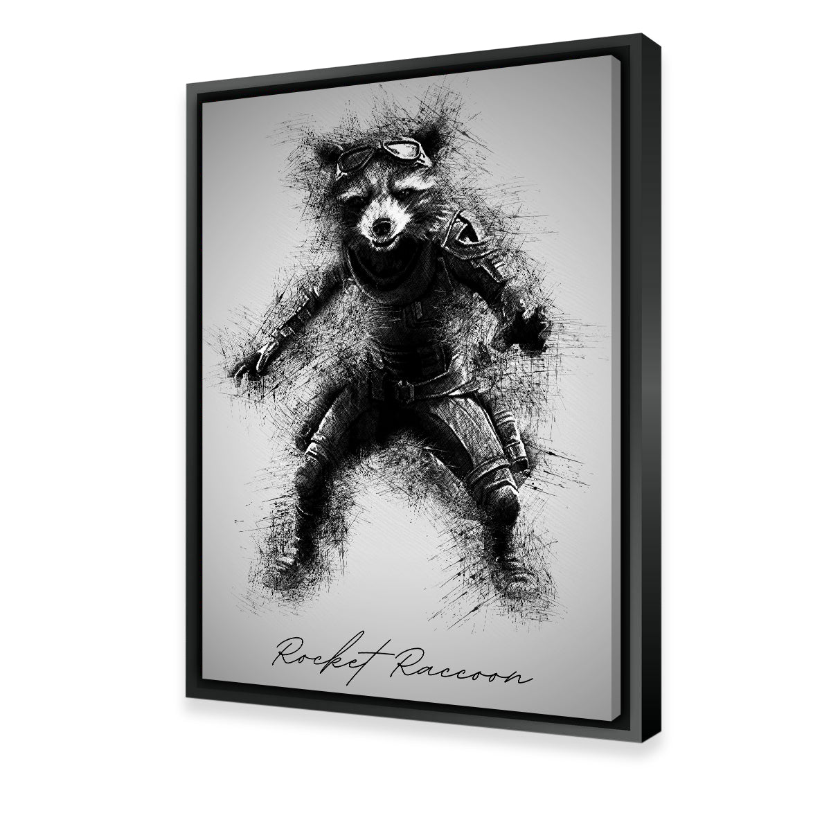 Stunning Rocket Raccoon Wall Art for a Captivating Home Decor